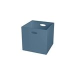 Bote de rangement carre en plastique mixxit coloris bleu