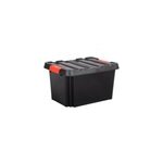 Bote de rangement avec couvercle stock'r 58l noir et rouge