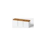 Bote de rangement goodhome budu avec couvercle bambou, 3 pices