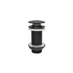 Bonde de lavabo � 66 mm rousseau avec clapet clic clac ou fixe noir