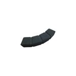 Bordure pav courb bton noir 50 x 11, 5 cm