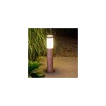 Borne extrieur hollis effet bois marron ip44 e27 25w