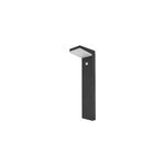 Borne extérieure solaire led intégrée à détection tomman 650lm ip44 noir goodhome Borne extérieure solaire led intégrée à détection tomman 650lm ip44 noir goodhome