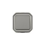 Bouton poussoir legrand plexo gris en saillie
