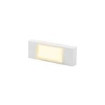 Bouton de sonnette filaire lumineux blyss blanc horizontal