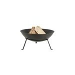 Brasro  bois avec cuve noire en acier  50 cm
