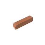 Brique refractaire rouge bord arrondi 5 x 22 x 5cm Brique refractaire rouge bord arrondi 5 x 22 x 5cm