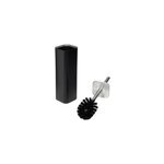 Brosse wc et pot chrome et noir mat inter cosmopolitan