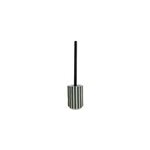 Brosse wc et support en céramique à rayures vertes et blanches levasseur Brosse wc et support en céramique à rayures vertes et blanches levasseur
