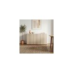 Buffet 3 portes effet ch�ne goodhome atomia h. 75 x l. 150 x p. 47 cm