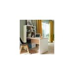 Bureau tagre 8 cases en ppsm bicolore effet chne clair et blanc l. 73, 5 x h. 144 x p. 68 cm