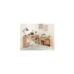Bureau modulable effet chne clair 5 configurations, works