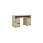 Bureau avec tiroirs et porte effet chne l. 138 x h. 75 x p. 50 cm szynaka meble elise