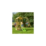 Cabane pour enfant dans les arbres tp toys avec toboggan et portique