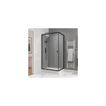 Cabine de douche l. 110 x l. 80 x h. 215 cm fond gris et équipements noir mat, hauteur ajustable, galedo ... Cabine de douche l. 110 x l. 80 x h. 215 cm fond gris et équipements noir mat, hauteur ajustable, galedo ...