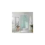 Cabine de douche l. 80 x l. 80 x h. 200 cm blanche, avec mitigeur et douchette, goodhome arkell