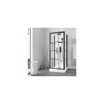Cabine de douche carre blanc et noir 80x80 cm graphic galedo