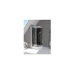 Cabine de douche hydromassante circulaire galedo black ii 90 x 90 cm