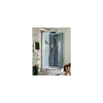Cabine de douche hydromassante quart de cercle 90 x 90 cm, profils chroms, goodhome beloya