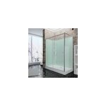 Cabine de douche int�grale rectangulaire, l. 120 x l. 80 x h. 204 cm, porte coulissante r�versible, profil� ...