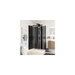 Cabine de douche intgrale rectangulaire hydromassante, l. 120 x l. 80 x h. 224 cm, porte coulissante, ...