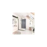 Cabine de douche  l italienne l. 80 x l. 120 x h. 218 cm effet bton, receveur de plain - pied, elmer ...