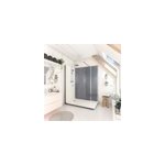 Cabine de douche � l italienne l. 80 x l. 160 x h. 218 cm effet b�ton, receveur de plain - pied, elmer ...