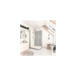 Cabine de douche à l italienne l. 90 x l. 120 x h. 218 cm effet ciment, receveur de plain - pied antidérapant, ... Cabine de douche à l italienne l. 90 x l. 120 x h. 218 cm effet ciment, receveur de plain - pied antidérapant, ...