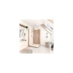 Cabine de douche  l italienne l. 80 x l. 120 x h. 218 cm effet bois, receveur de plain - pied, elmer ...