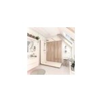 Cabine de douche  l italienne l. 80 x l. 170 x h. 218 cm effet bois, receveur de plain - pied, elmer ...
