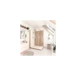 Cabine de douche  l italienne l. 90 x l. 140 x h. 218 cm effet bois, receveur de plain - pied, elmer ...