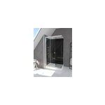 Cabine de douche rectangulaire hydromassante noir galedo zen 2 110 x 80 cm