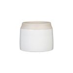 Cache - pot rond c�ramique blanc 717 scheurich �17 x h. 14 cm