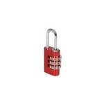 Cadenas � combinaison smith & locke en aluminium coloris rouge l. 21 mm anse en acier