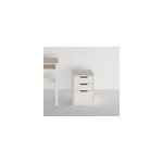 Caisson de bureau 3 tiroirs avec roulettes blanc h. 57, 8 cm x l. 37, 2 cm Caisson de bureau 3 tiroirs avec roulettes blanc h. 57, 8 cm x l. 37, 2 cm