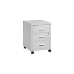 Caisson de bureau en métal 3 tiroirs avec roulettes snor gris h. 57 cm x l. 40 cm Caisson de bureau en métal 3 tiroirs avec roulettes snor gris h. 57 cm x l. 40 cm