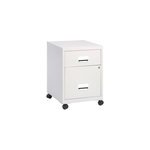 Caisson de bureau en mtal blanc snor 2 tiroirs h. 56 x l. 40 x p. 41 cm