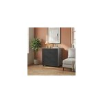 Caisson effet ch�ne gris� avec 2 tiroirs goodhome atomia noveleties h. 75 x l. 75 x p. 45 cm