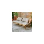 Canap� de jardin hania en bois d'eucalyptus et aluminium 2 places goodhome