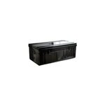Cantine acier noir 130 l avec poignées l. 90 x l. 50 x h. 37. 5 cm, cadenassable et empilable, snor Cantine acier noir 130 l avec poignées l. 90 x l. 50 x h. 37. 5 cm, cadenassable et empilable, snor