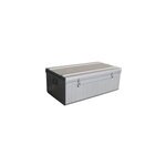 Cantine acier gris 95 l avec poignées l. 80 x l. 45 x h. 35 cm, cadenassable et empilable, snor Cantine acier gris 95 l avec poignées l. 80 x l. 45 x h. 35 cm, cadenassable et empilable, snor
