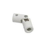 Cardan polyamide blanc, hexagonal 10 / rond 12