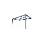 Carport adossé aluminium gris ral 7016 cosmeo 3 x 5 m alumin'home Carport adossé aluminium gris ral 7016 cosmeo 3 x 5 m alumin'home