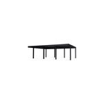 Carport aluminium noir oslo 6 x 9 m canopia palram