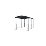 Carport arcadia alpine 64 gris anthracite toit arrondi 6, 49 x 3, 59 m