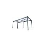 Carport autoportant aluminium gris ral 7016 cosmeo 3 x 6 m alumin'home