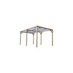 Carport bois habrita thermo toit pvc