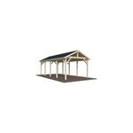 Carport bois robert toit double pentes 23, 1m² palmako Carport bois robert toit double pentes 23, 1m² palmako
