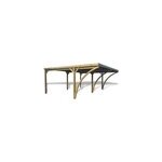 Carport double bois blooma goteborg l. 552 x p. 604 x h. 240 cm