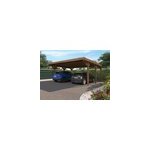 Carport double bois toit plat victor cerland 30, 9 m�